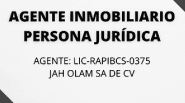 Agente inmobiliario persona juridica